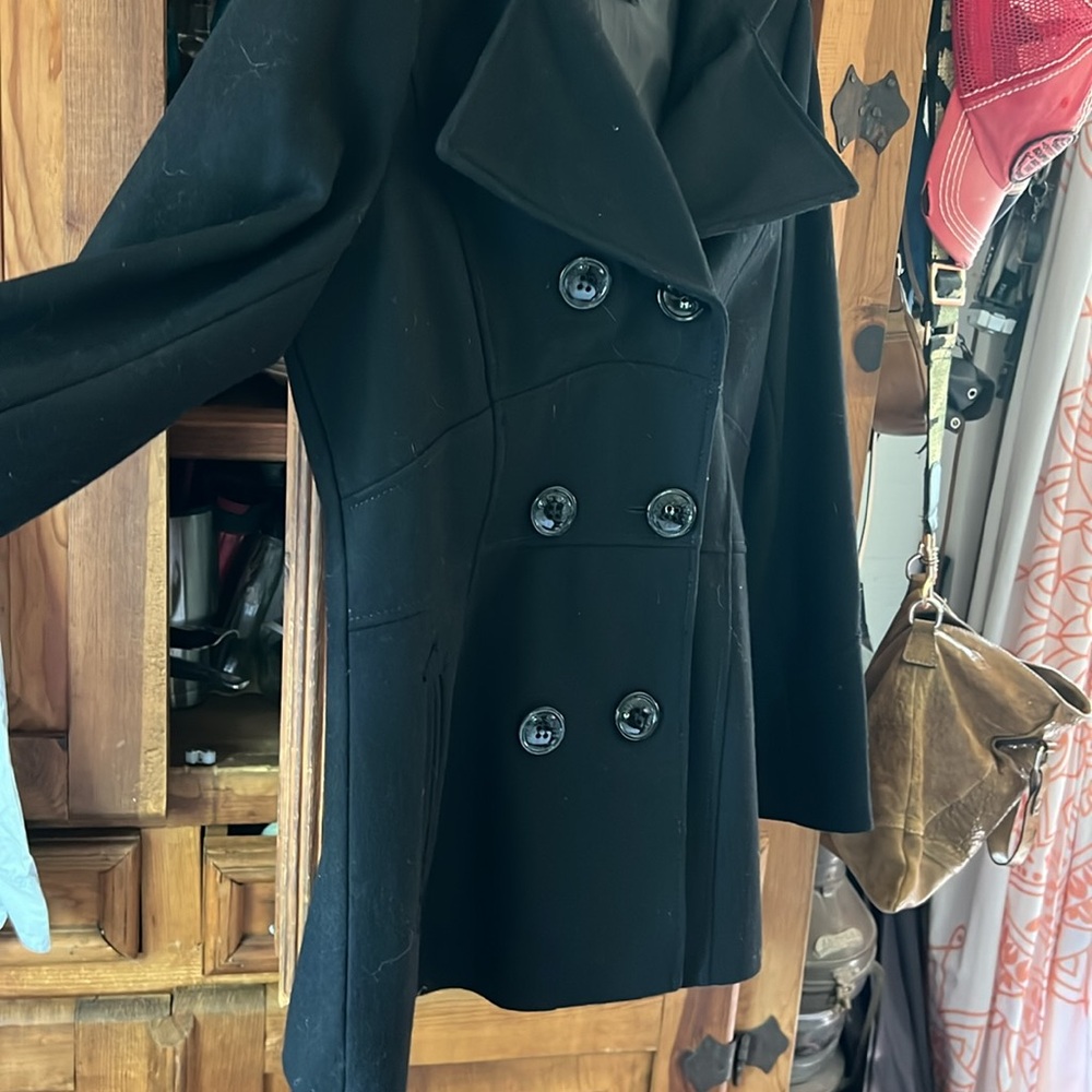 Miss Sixty Women's Elegant Black Pea Coat! Worn once OBO